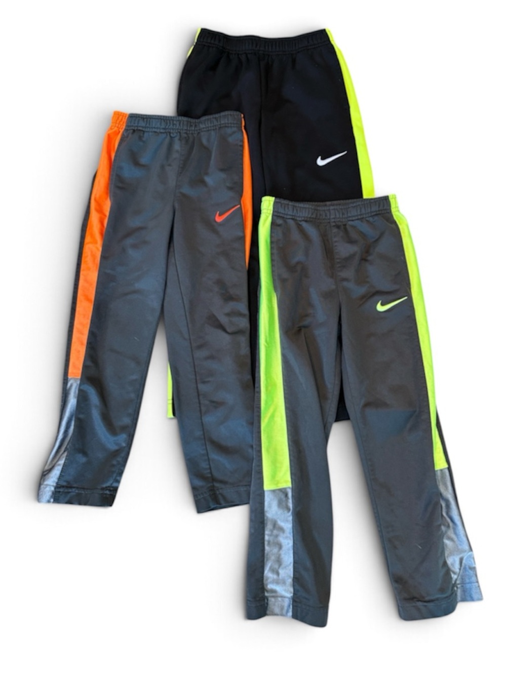 Nike | Kids' Athletic Pants with Neon Accents - Set of 3